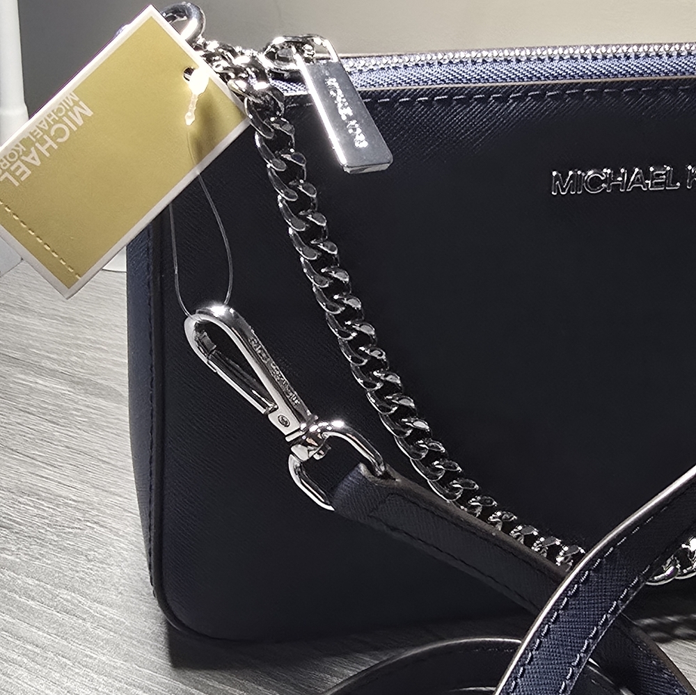 Michael Kors Navy Blue Crossbody Bag - Picture 5 of 10